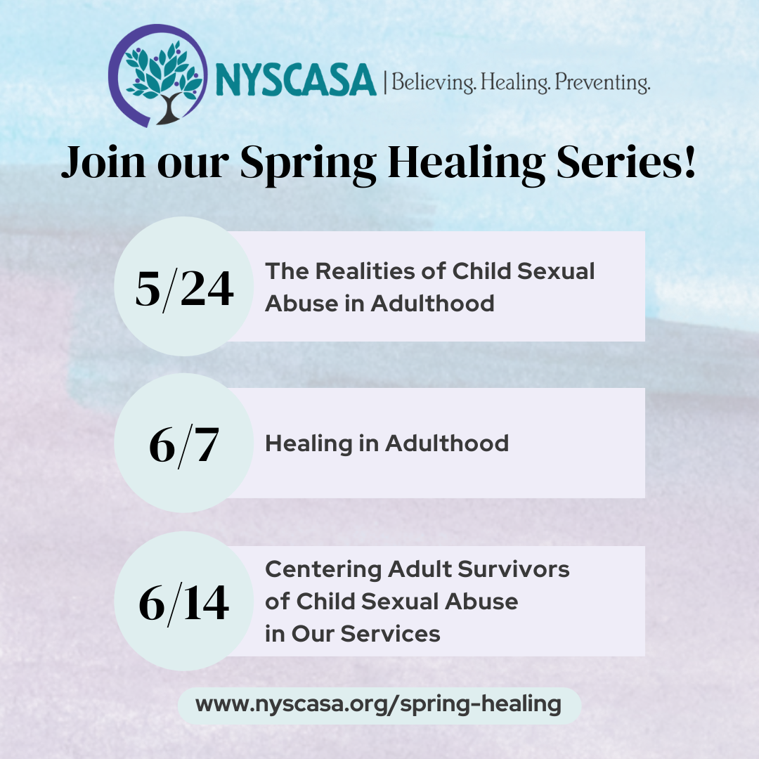 Spring Healing Series with NYSCASA and the Resource Sharing Project